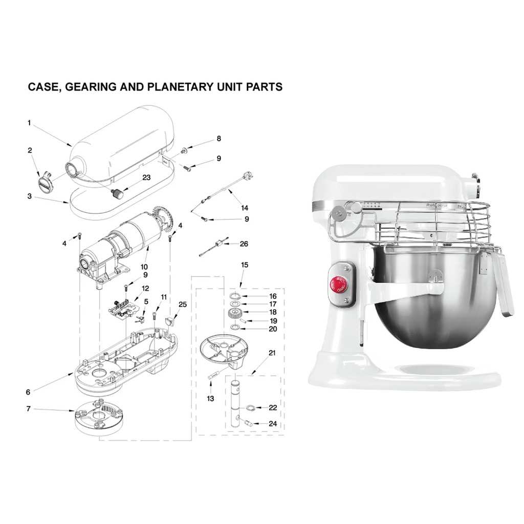 kitchenaid artisan parts diagram