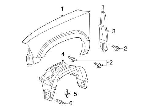 chevy trailblazer body parts diagram