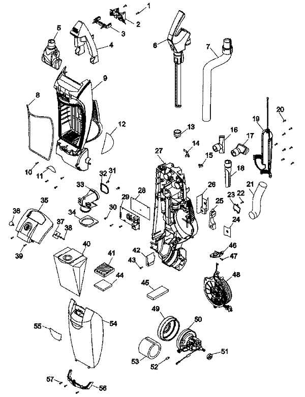 hoover windtunnel vacuum parts diagram