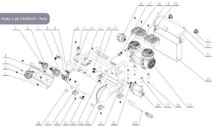 husky tool box parts diagram