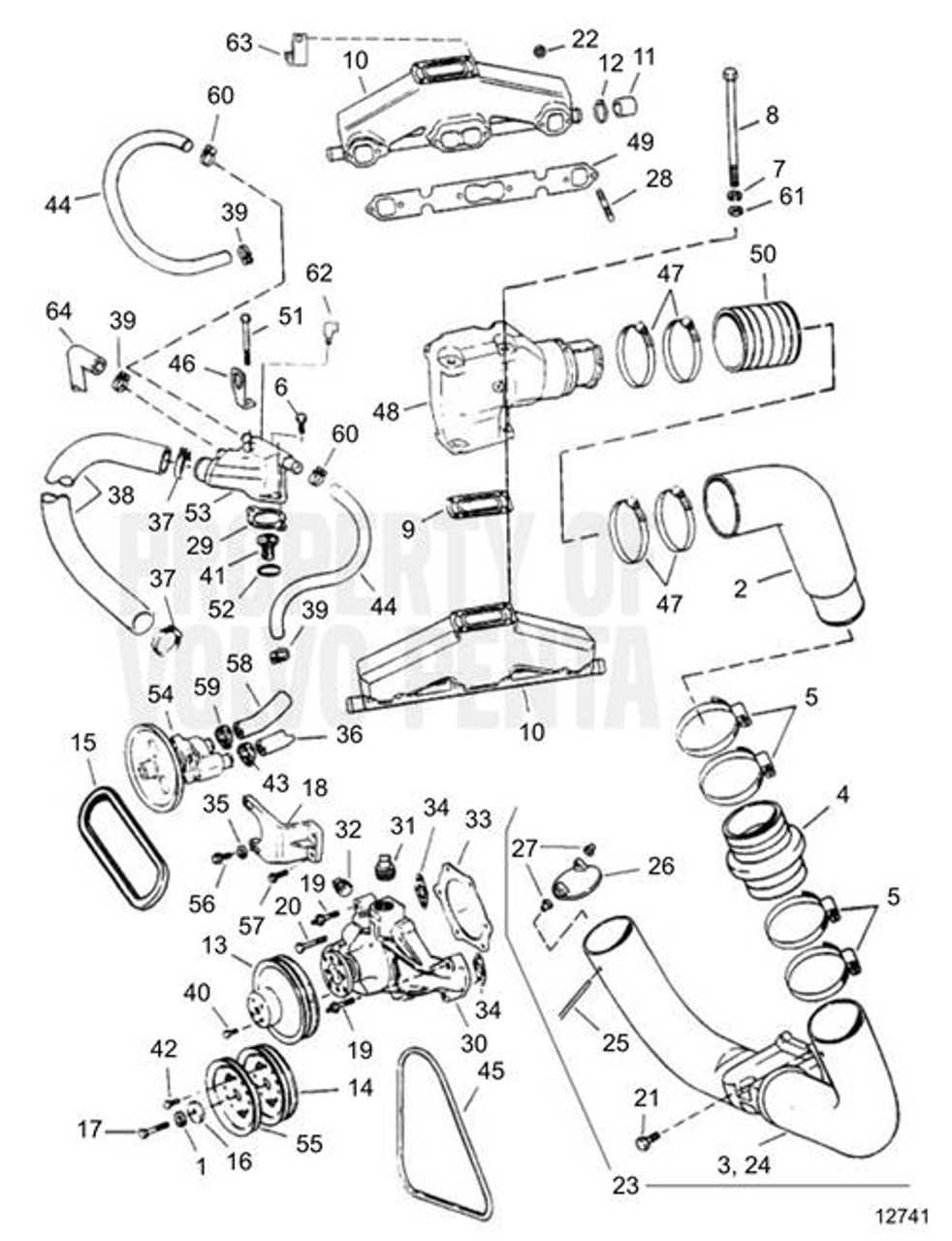 volvo penta 5.7 gi parts diagram