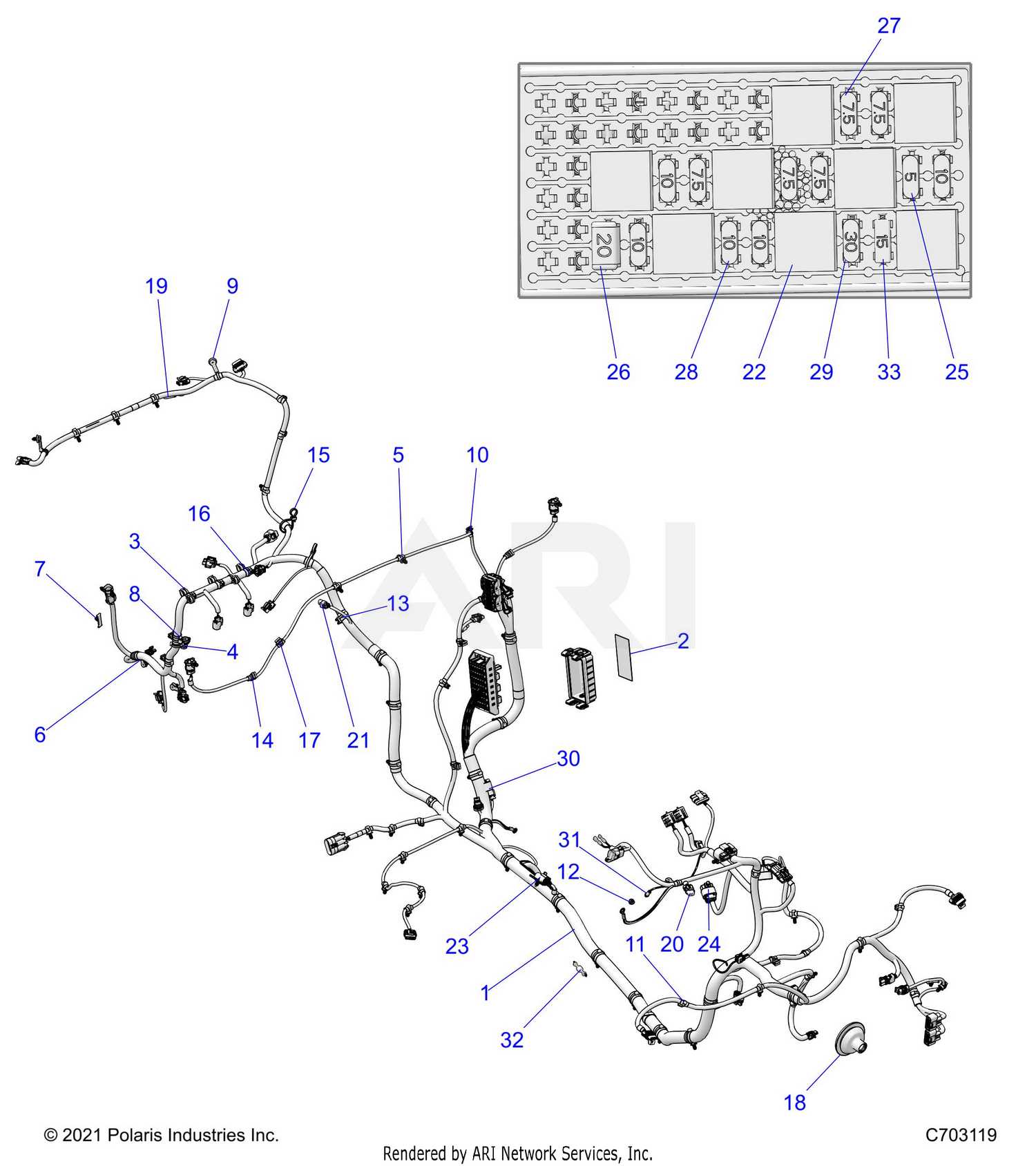 polaris ranger xp 1000 parts diagram