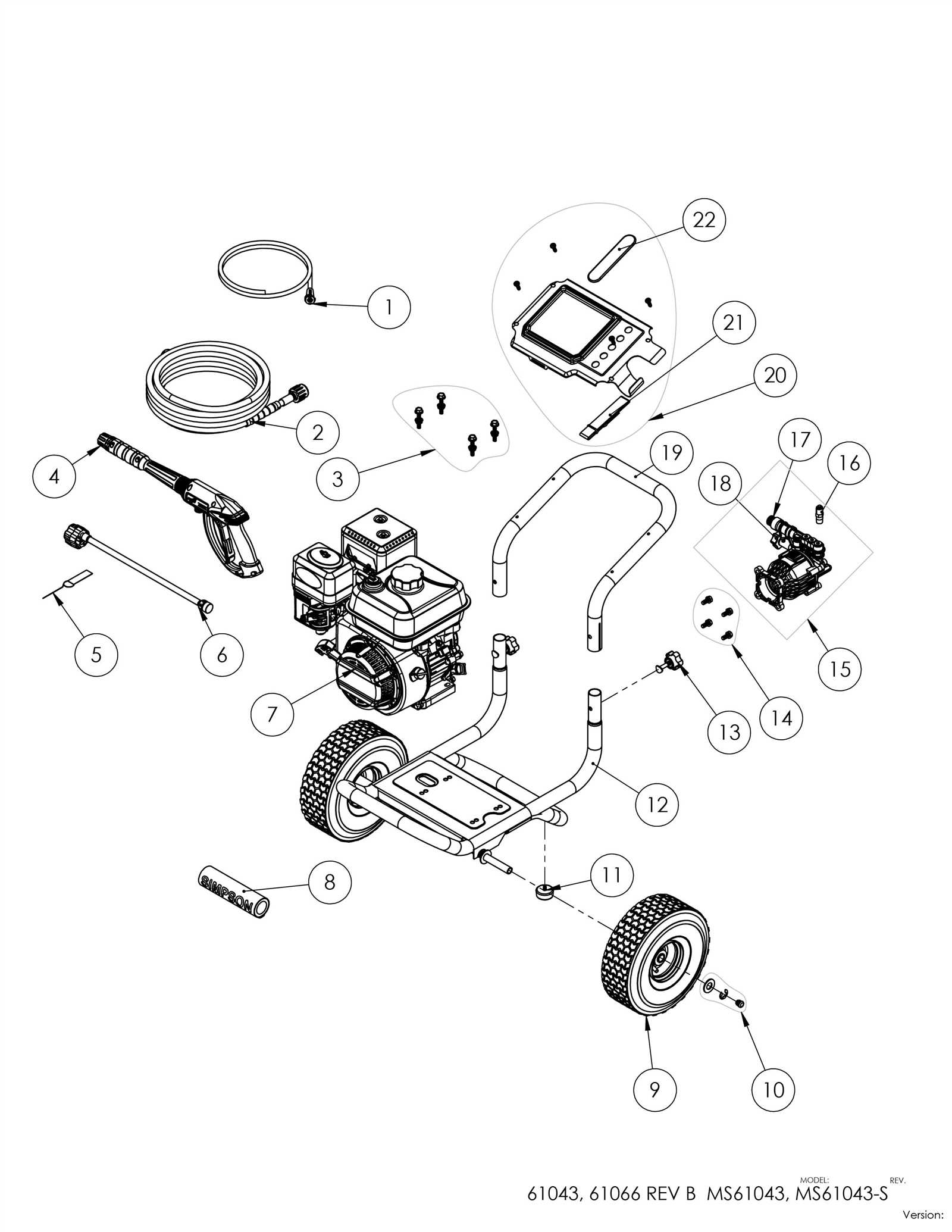 simpson pressure washer parts diagram