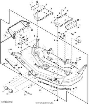 john deere 62d mower deck parts diagram