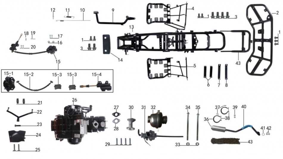 110cc chinese atv parts diagram