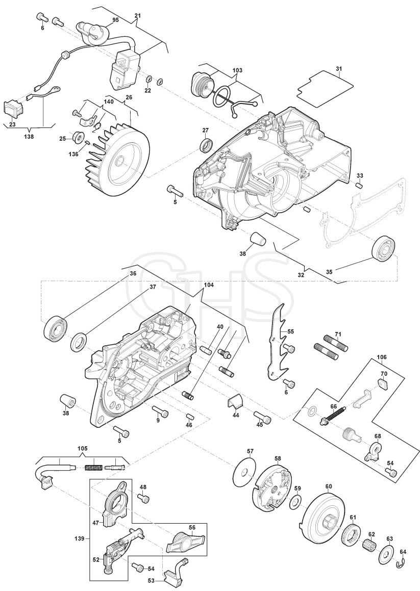 husqvarna 455 rancher chainsaw parts diagram