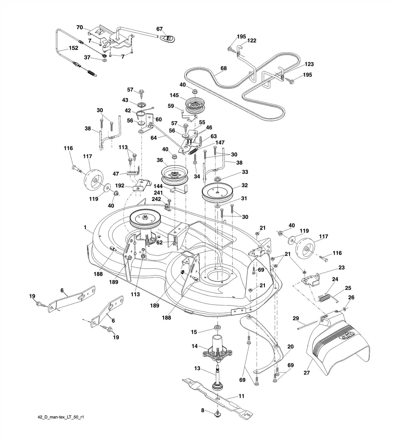 ariens riding mower parts diagram