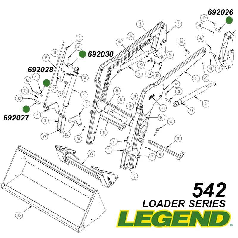 front end loader parts diagram