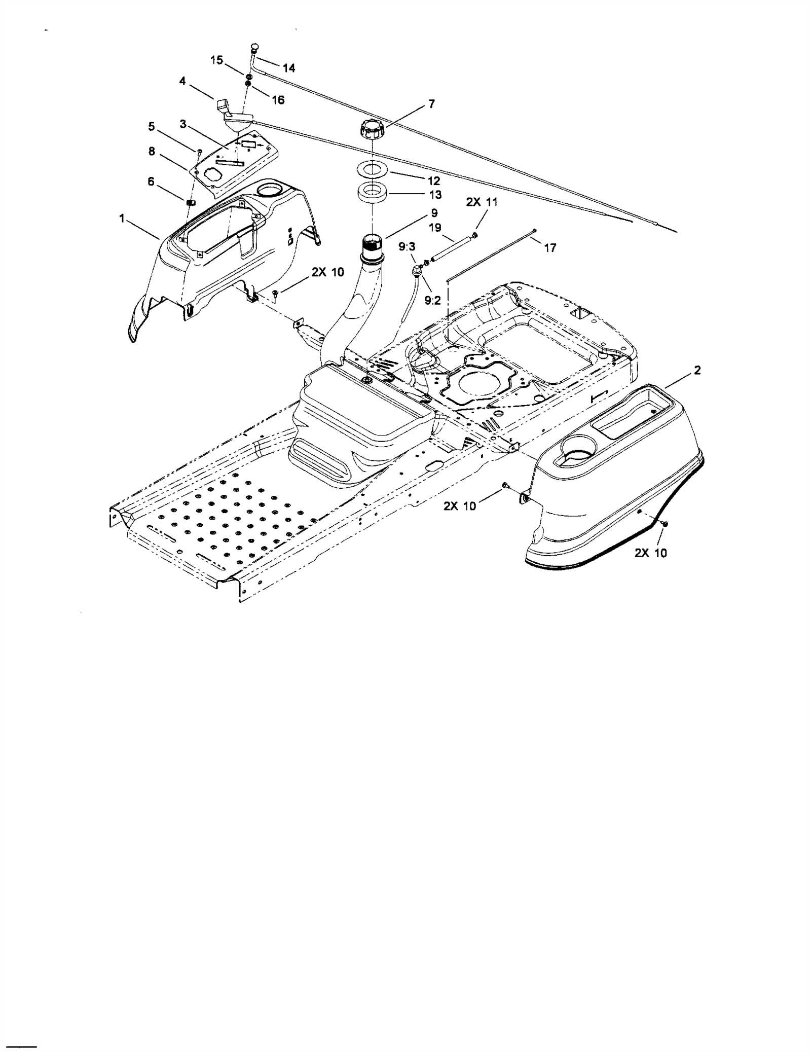 toro zero turn mower parts diagram