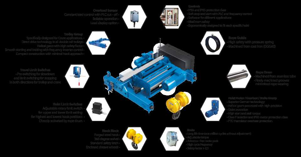 diagram overhead crane hoist parts