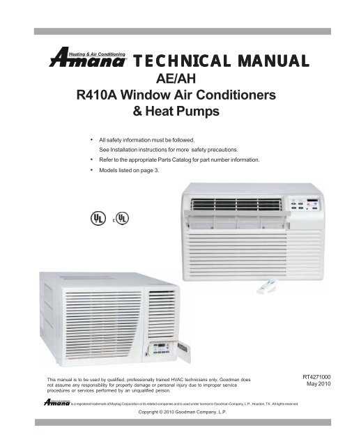 amana ptac parts diagram