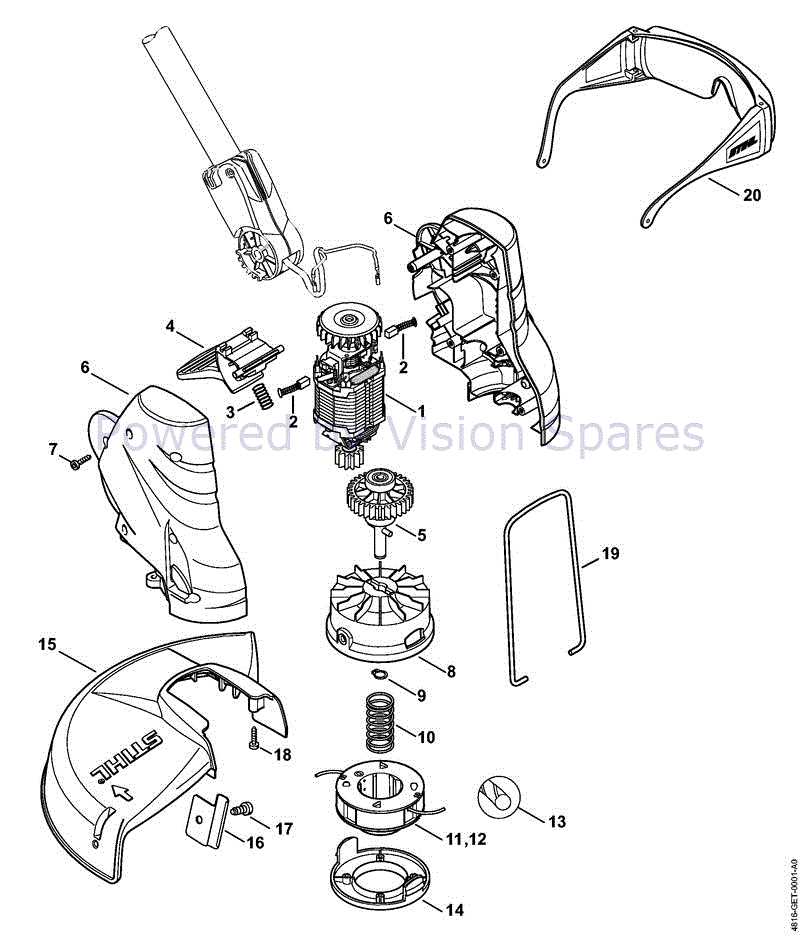 stihl weed eater parts diagram