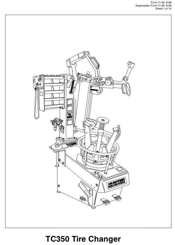 tire machine parts diagram