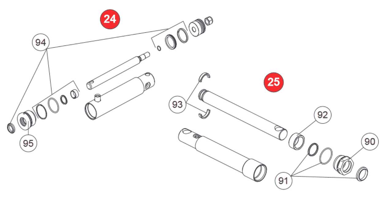 diagram hydraulic cylinder parts