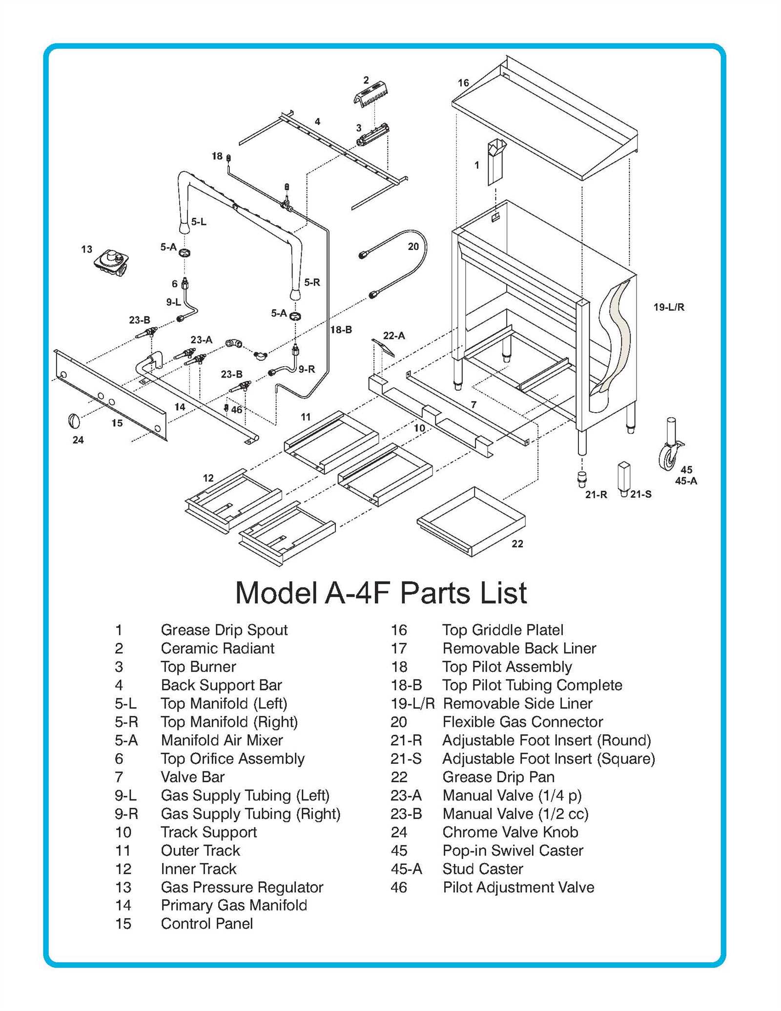 frigidaire gas stove parts diagram