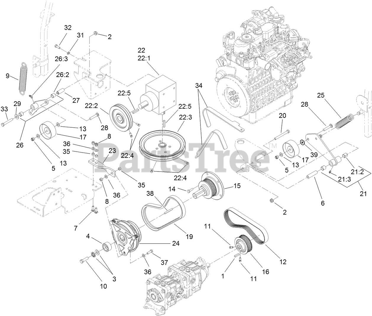 toro zero turn mower parts diagram