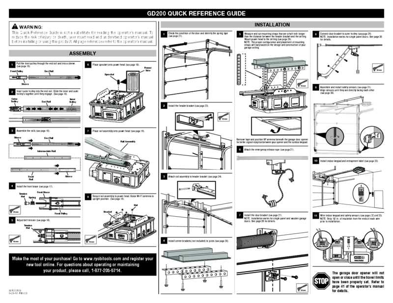 manual garage door parts diagram