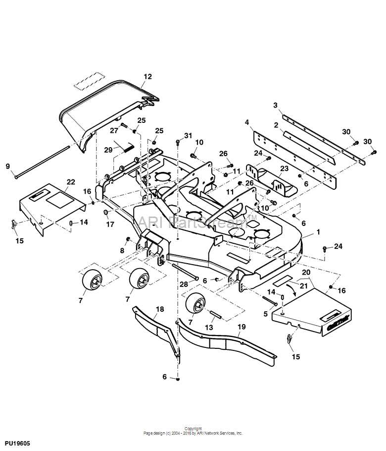 john deere x534 parts diagram