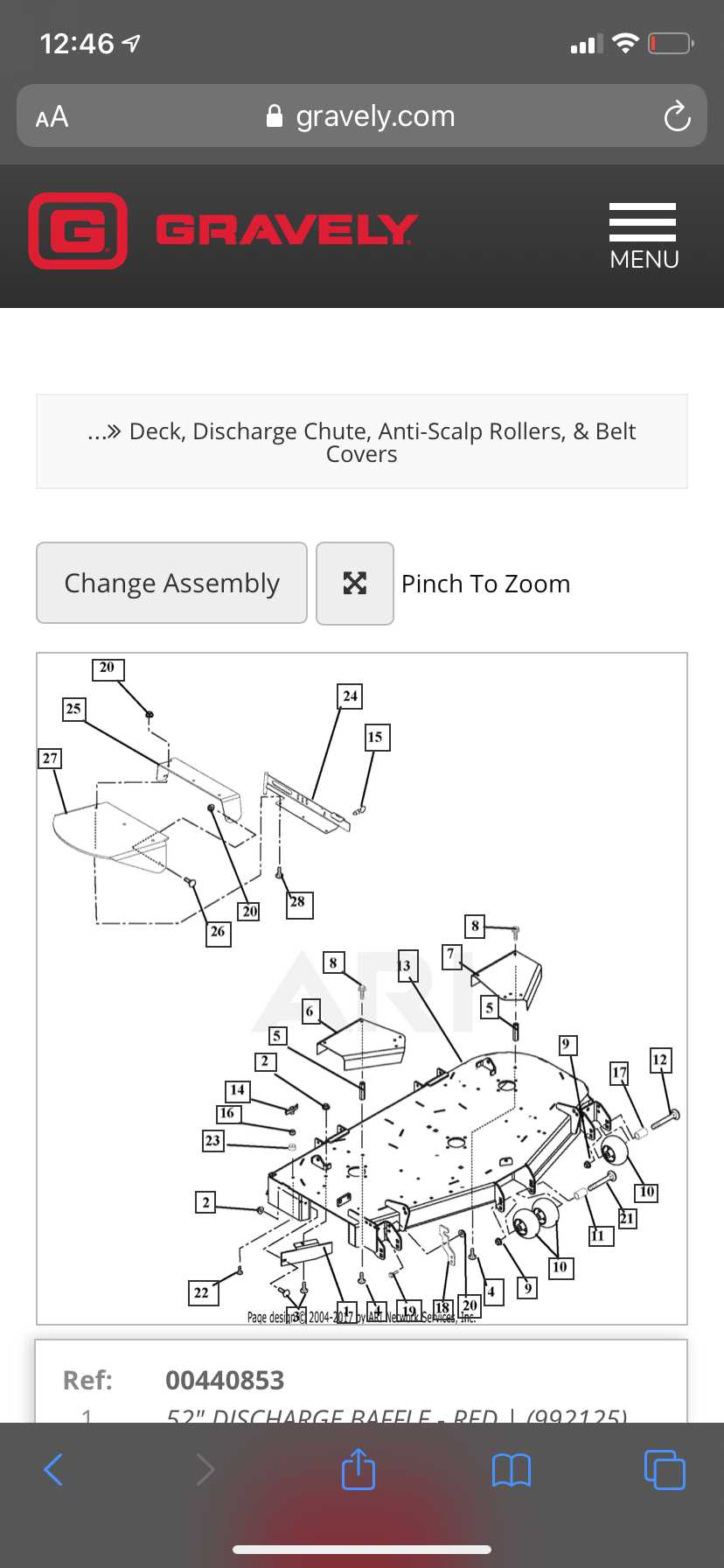 gravely 260z parts diagram