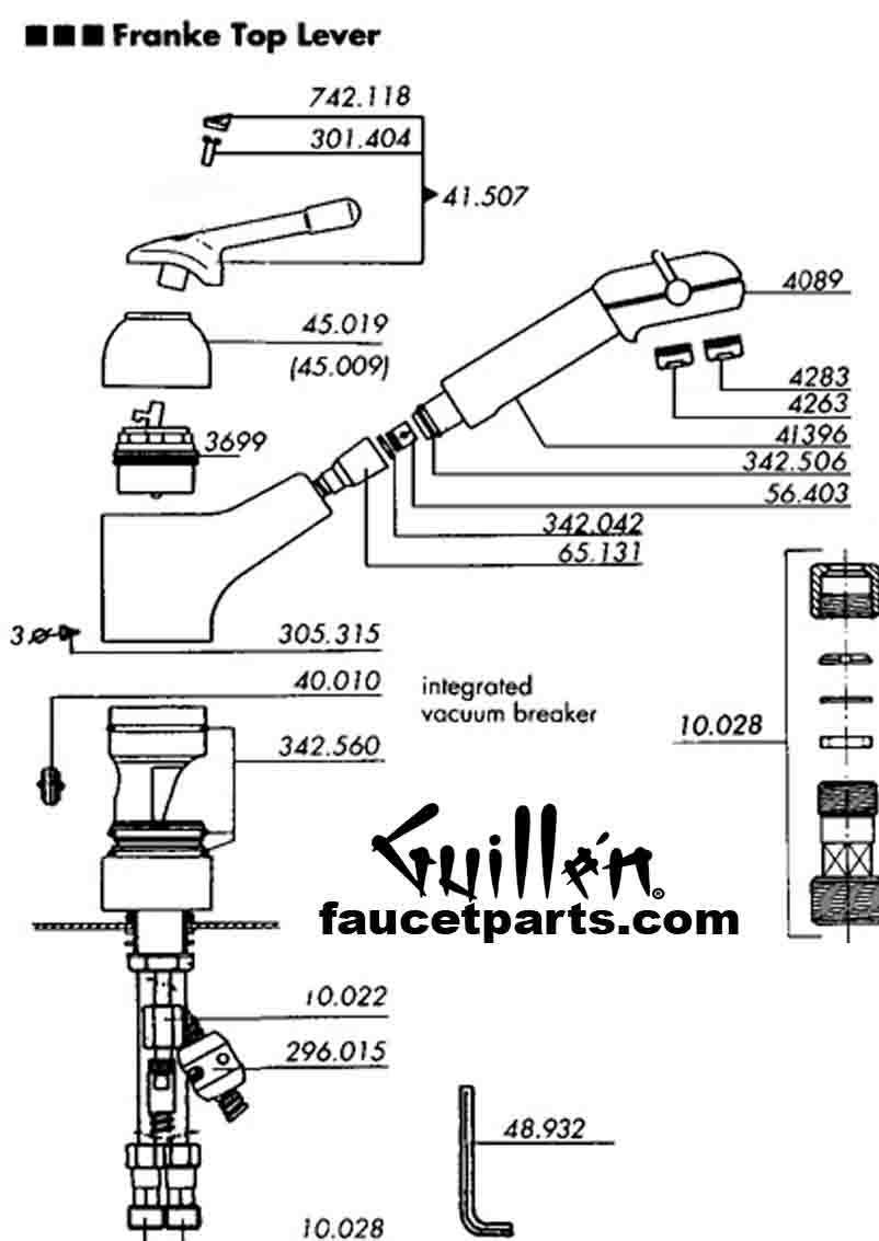 sink faucet parts diagram