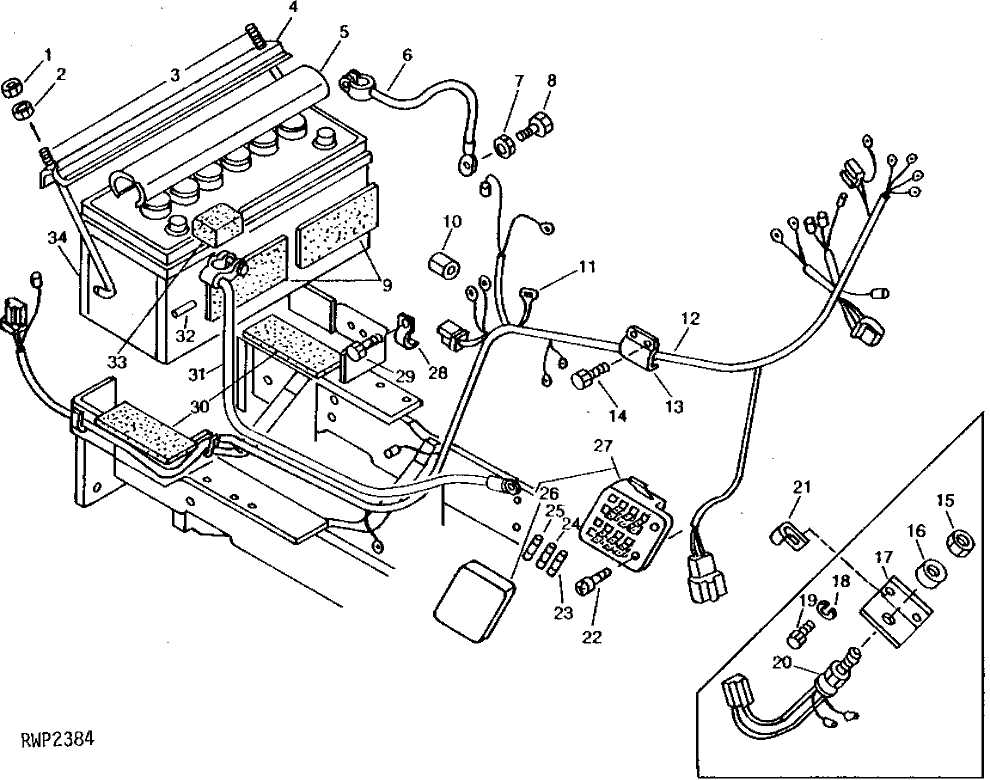 john deere 850 tractor parts diagram