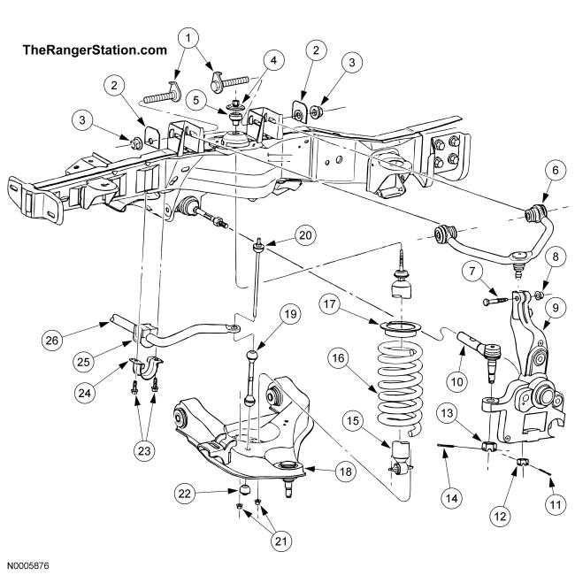 ford f350 front suspension parts diagram