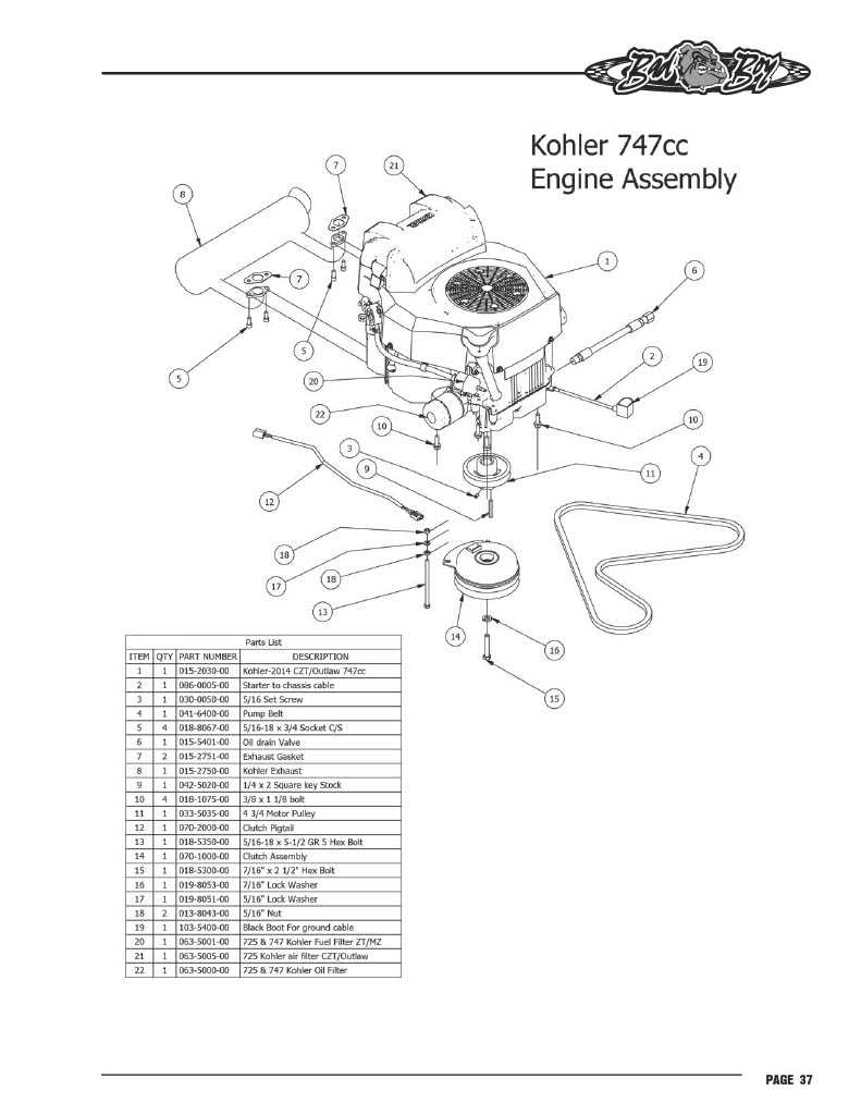 kohler 7000 series parts diagram