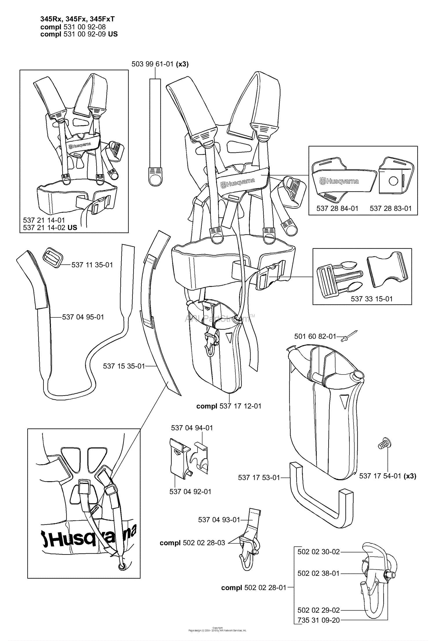 husqvarna 345 parts diagram