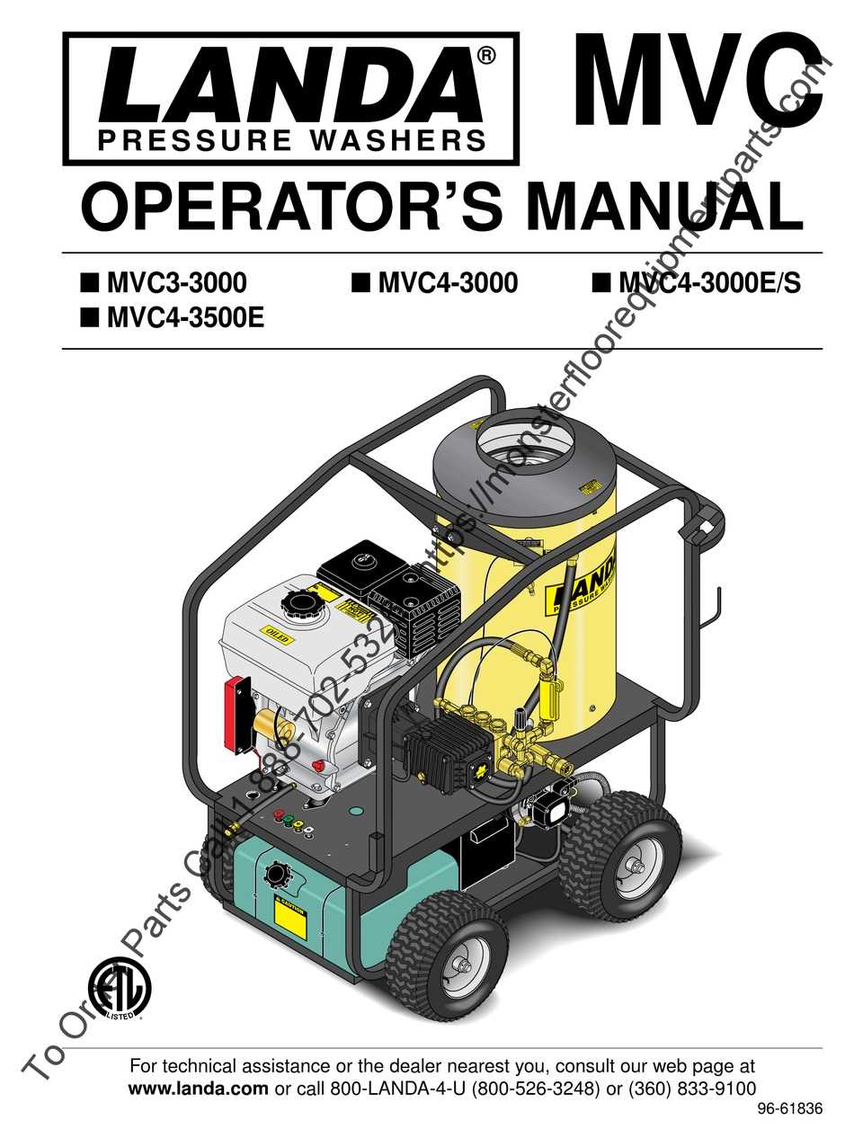 landa pressure washer parts diagram