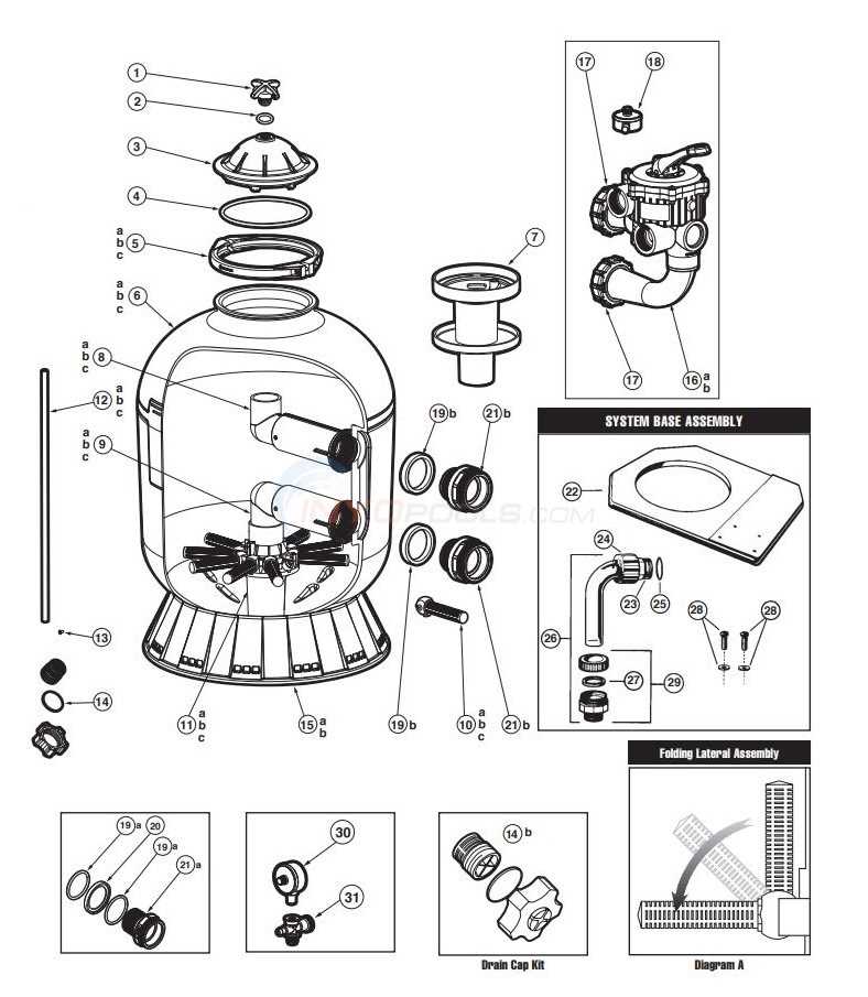 sand filter parts diagram