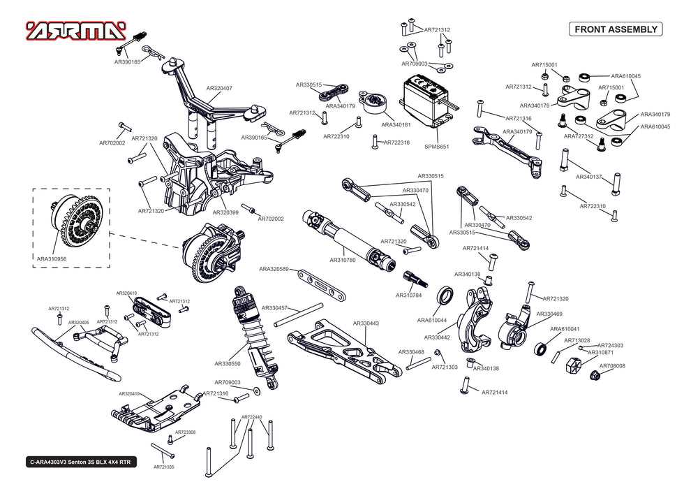 arrma fireteam parts diagram