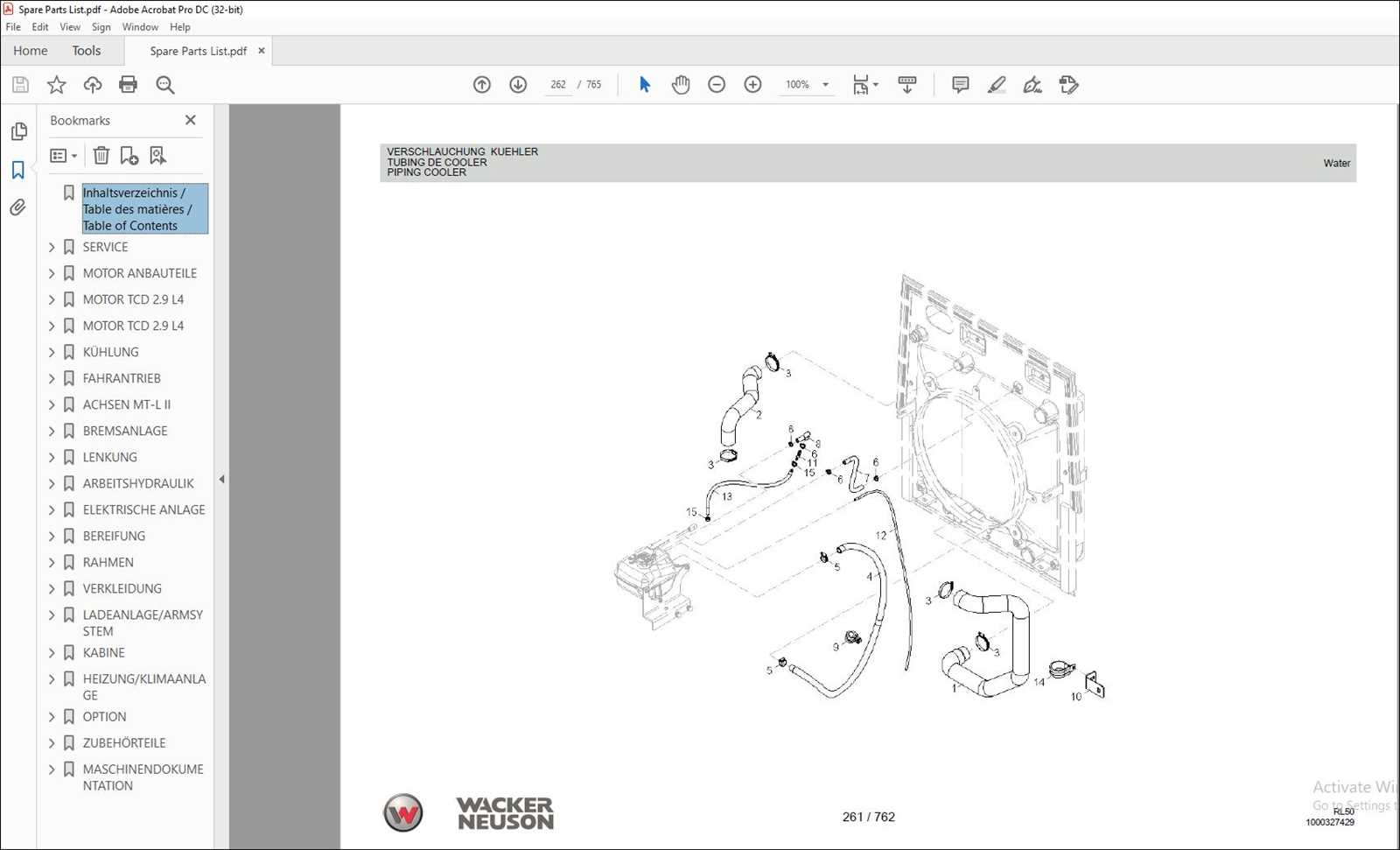 wacker neuson parts diagram