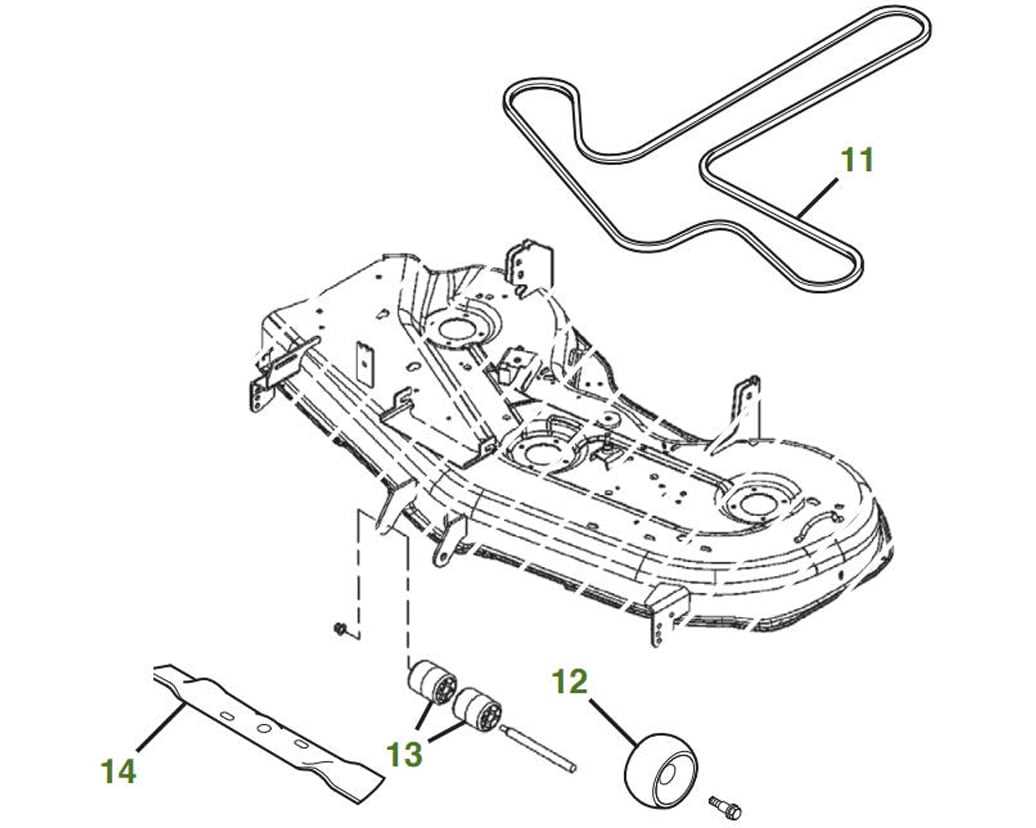 john deere 60 mower deck parts diagram