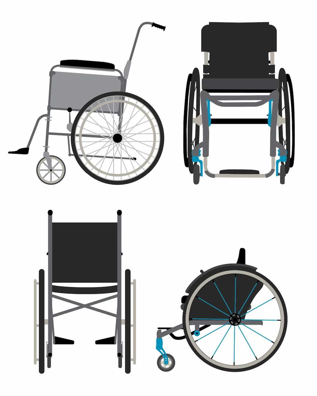 wheelchair parts diagram