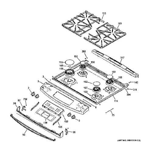 whirlpool gas range parts diagram