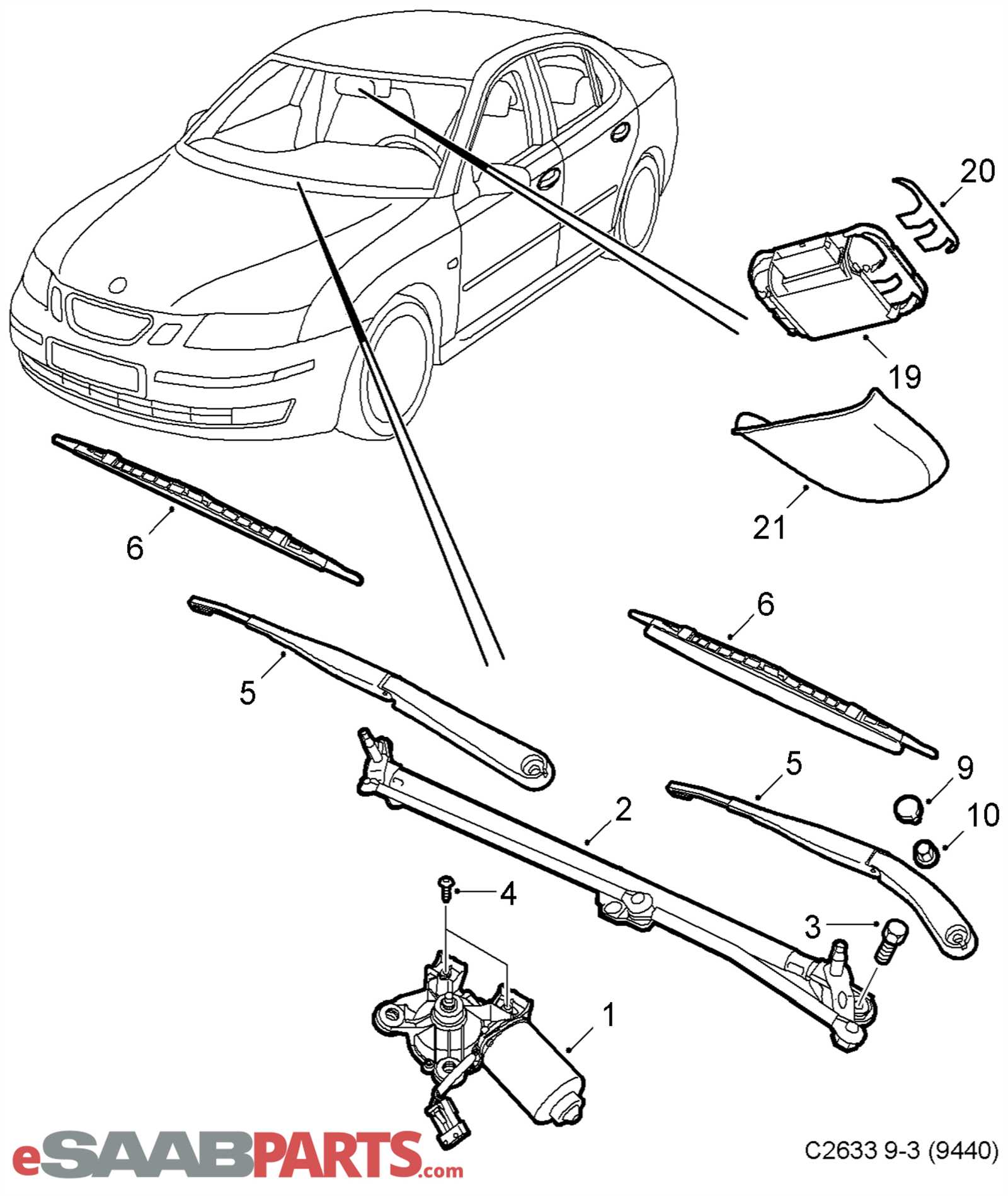 wiper linkage windshield wiper parts diagram