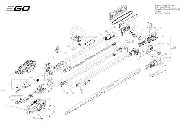 worx chainsaw parts diagram