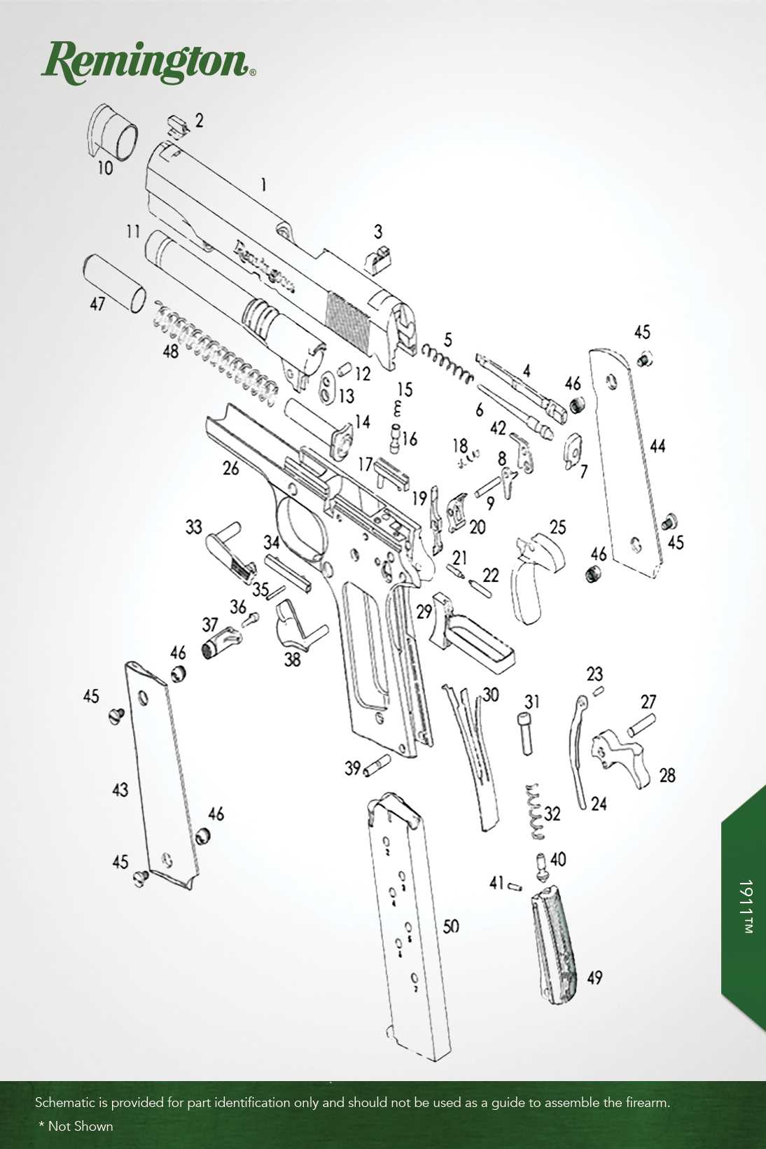 m1911 parts diagram