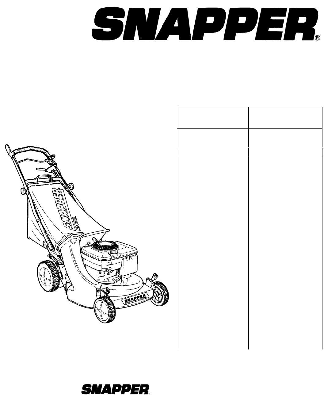 snapper self propelled parts diagram