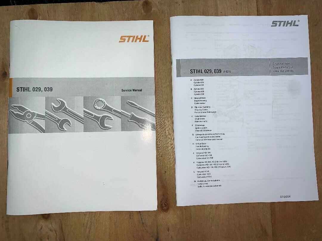 stihl 029 chainsaw parts diagram