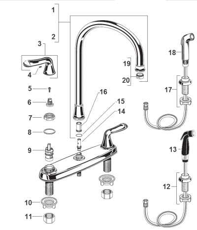 kitchen faucet parts diagram