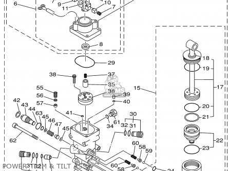 yamaha tilt and trim parts diagram