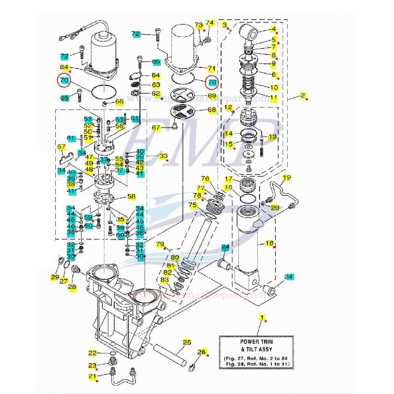 yamaha tilt and trim parts diagram