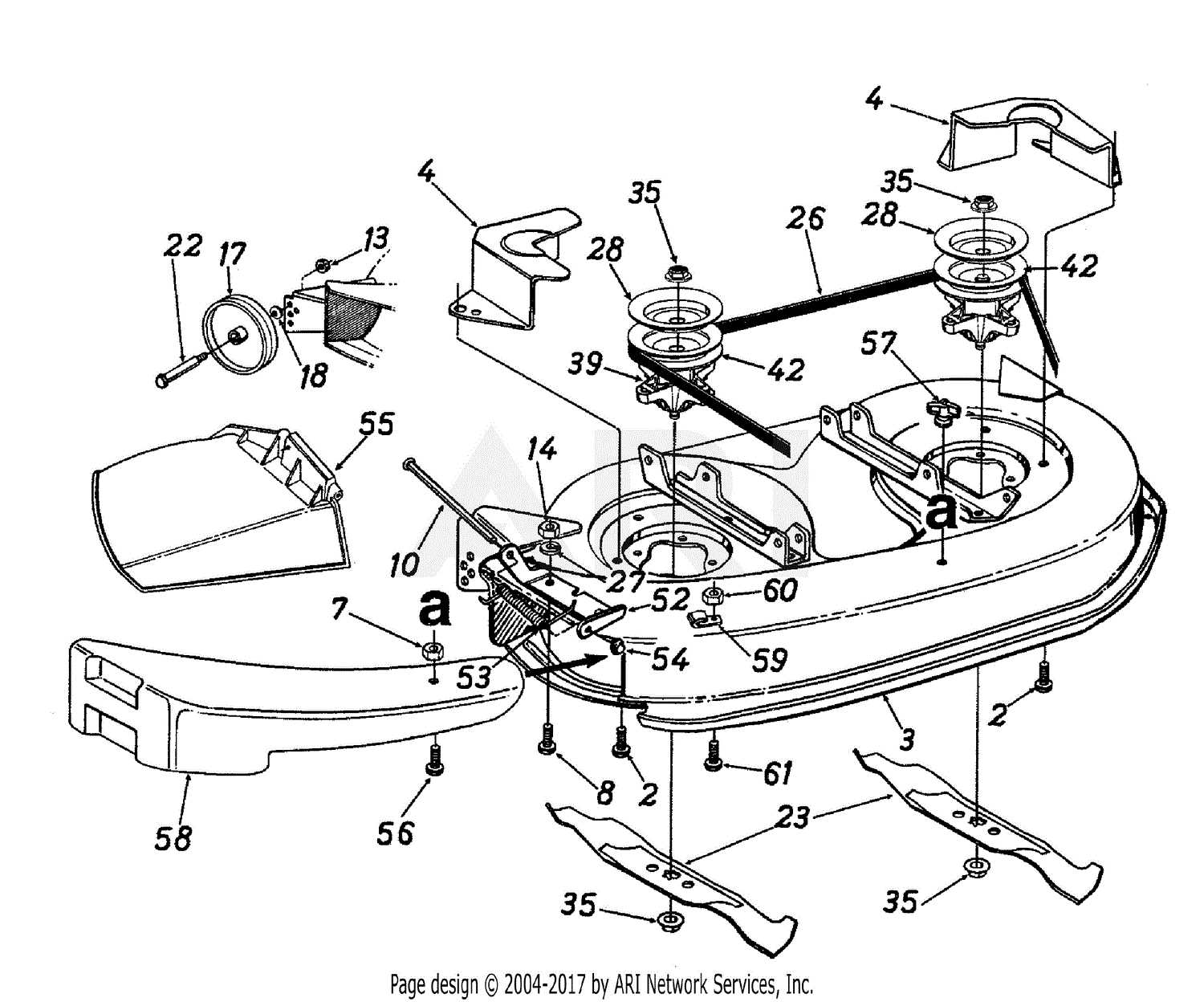 yard machines push mower parts diagram