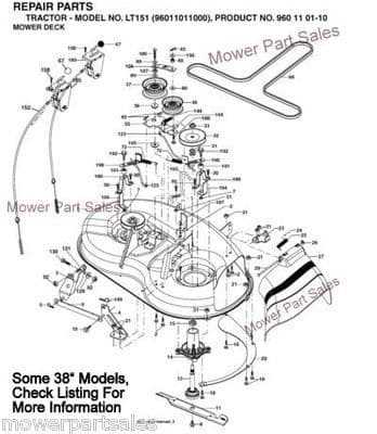 craftsman lt1000 parts diagram