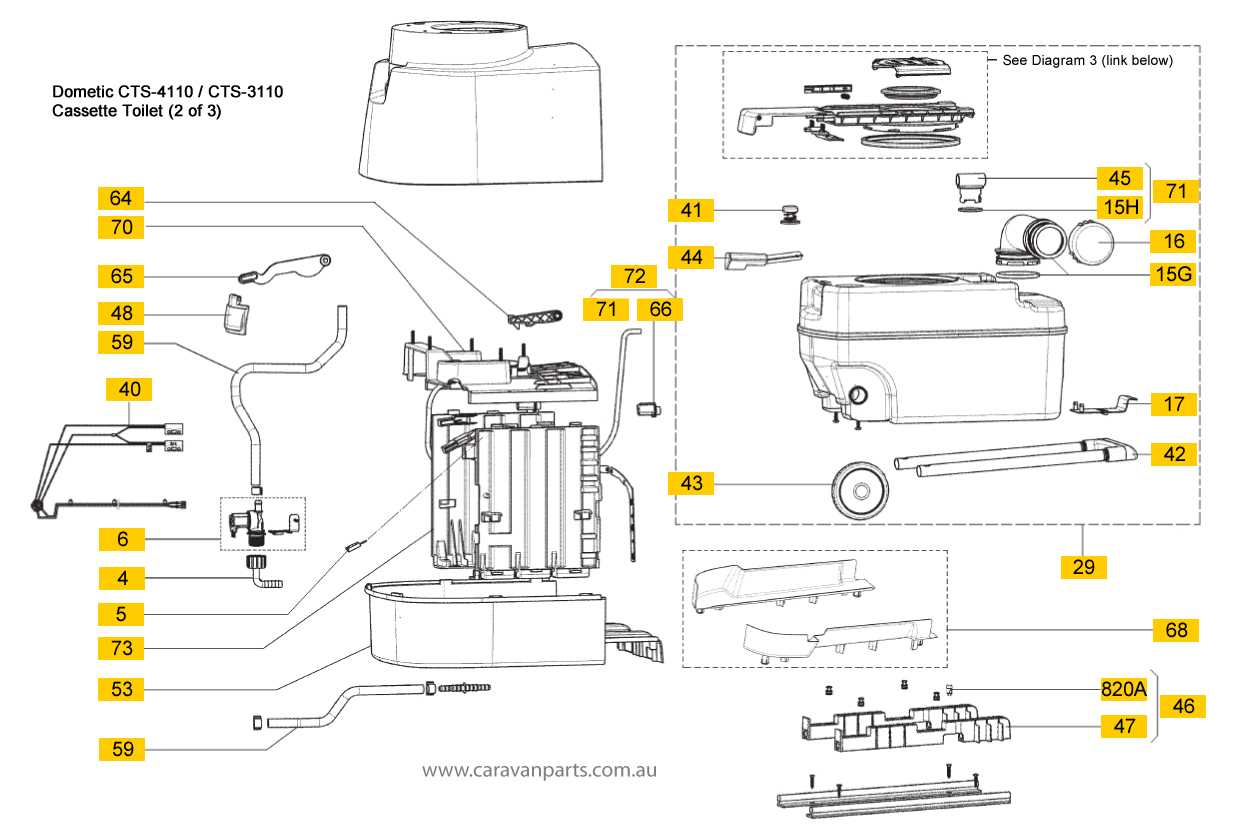 camper toilet parts diagram