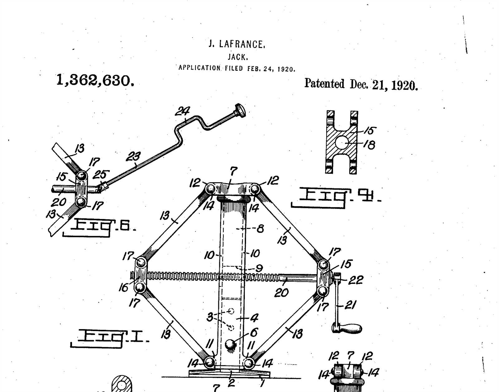 car jack parts diagram