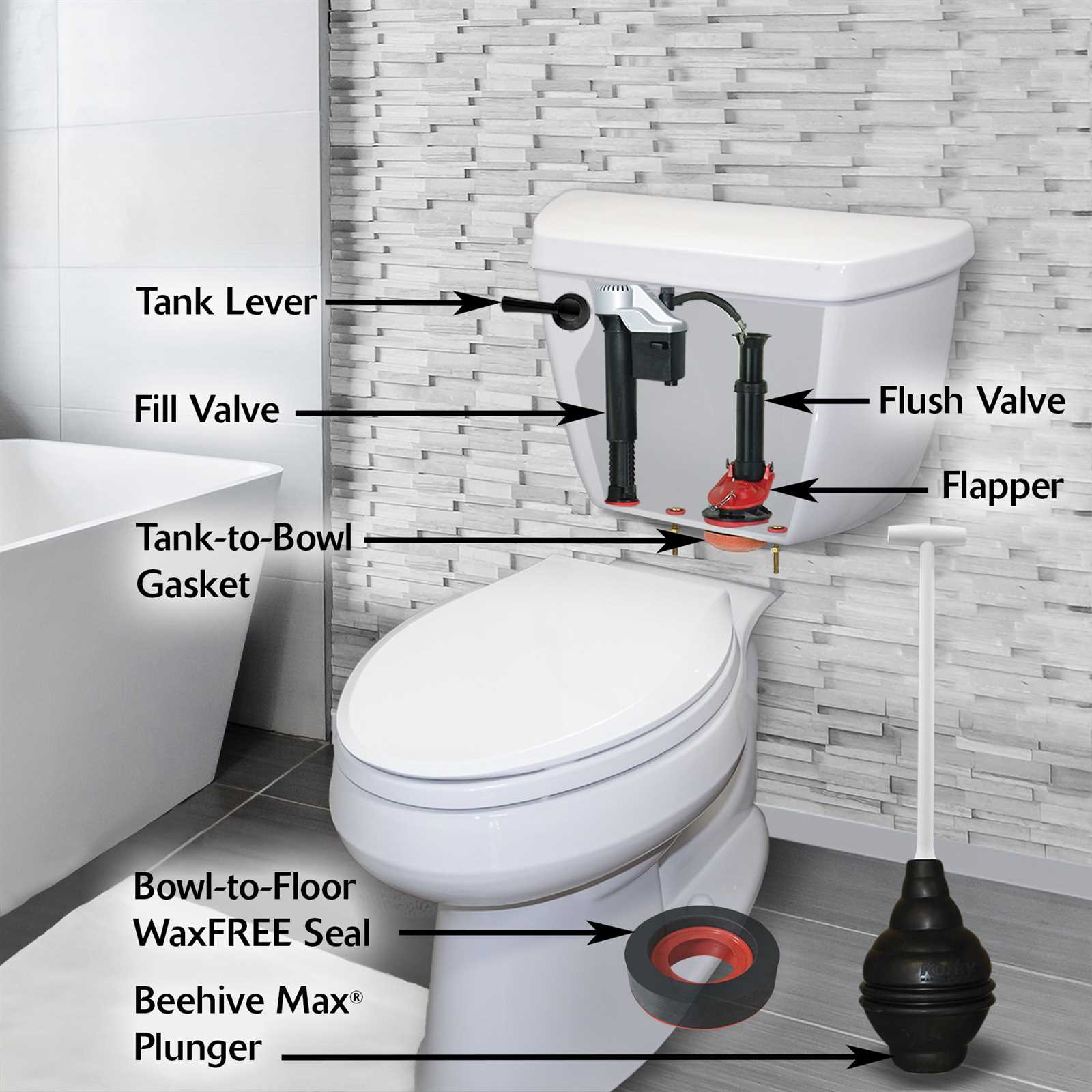 mansfield toilet tank parts diagram