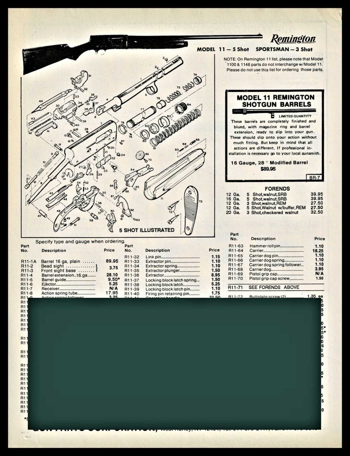 remington model 12 parts diagram