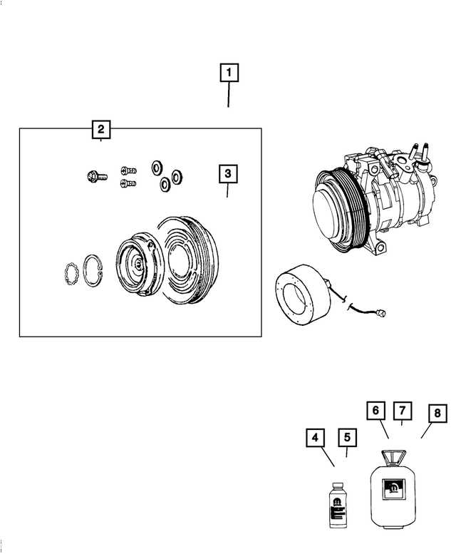 air conditioner compressor parts diagram